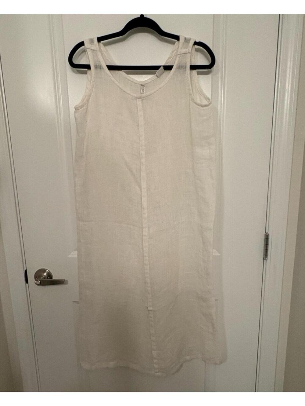 EPOS 100% Natural Linen Sleeveless Dress Size M